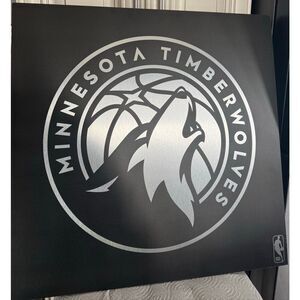 NBA 2018 Basketball Minnesota Timberwolves Framed Felt Wall Decor Black 23"x 23"